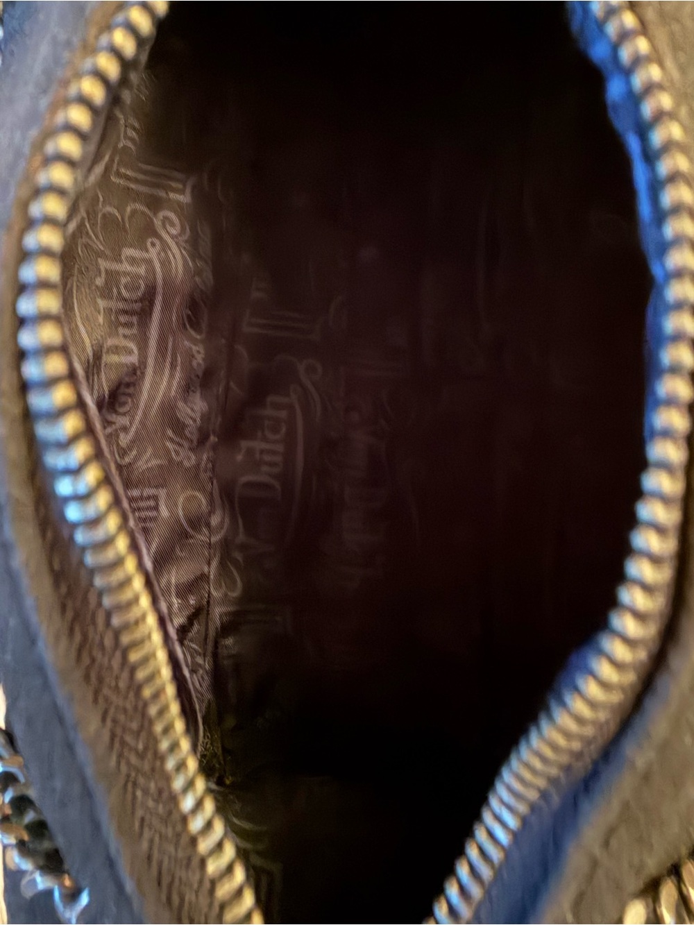 Von Dutch Black Studded Barrel Bag with Chain Straps - Picture 8 of 9